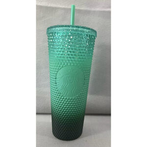 Starbucks waxberry mint green‎ ombré studded tumbler